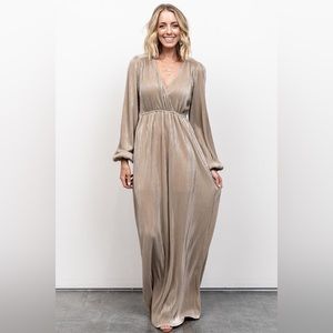 Venus Pleated Maxi Dress